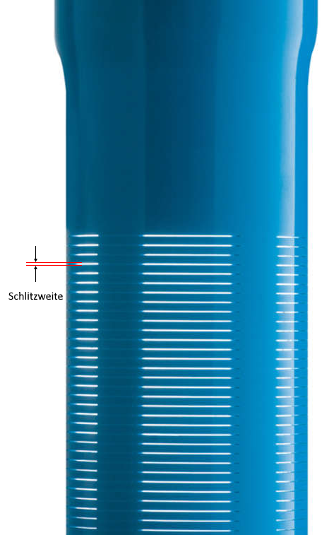 SW 0,3 mm 12 m Brunnenrohr mit Filterrohr DN100 Brunnenrohre 4"